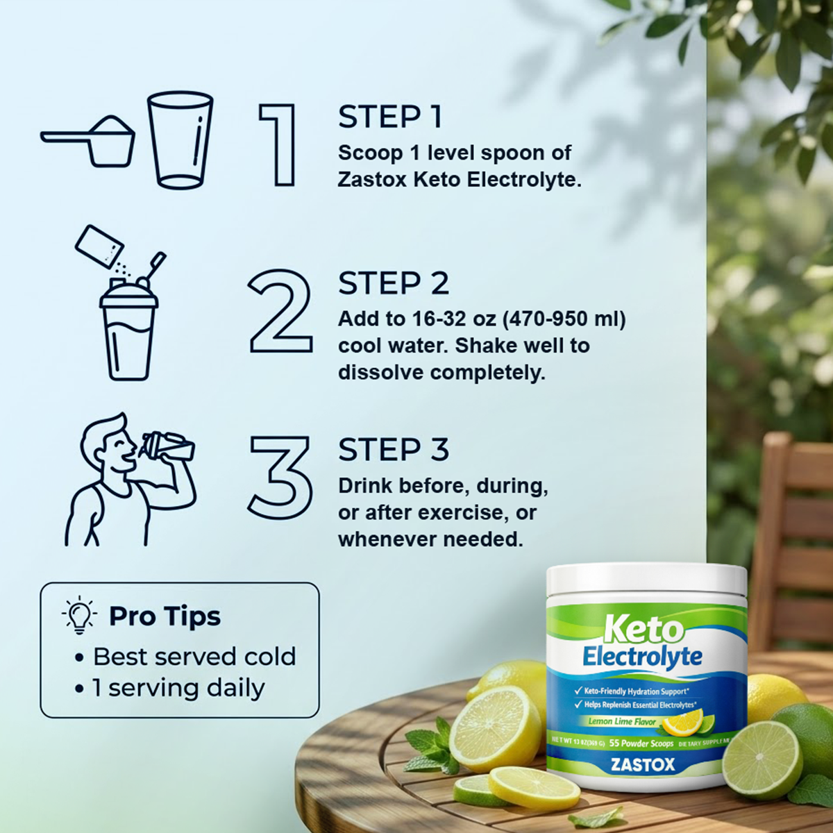 ZASTOX® Keto Electrolyte Powder