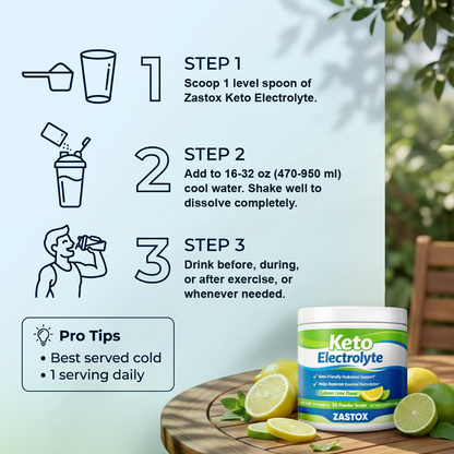 ZASTOX® Keto Electrolyte Powder